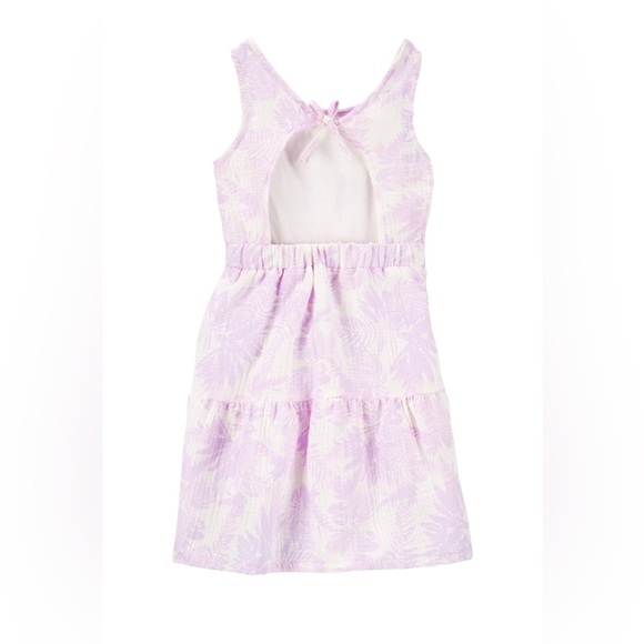 CARTERS NWT sz 7 LAVENDER TROPICAL SUNDRESS - Picture 2 of 9